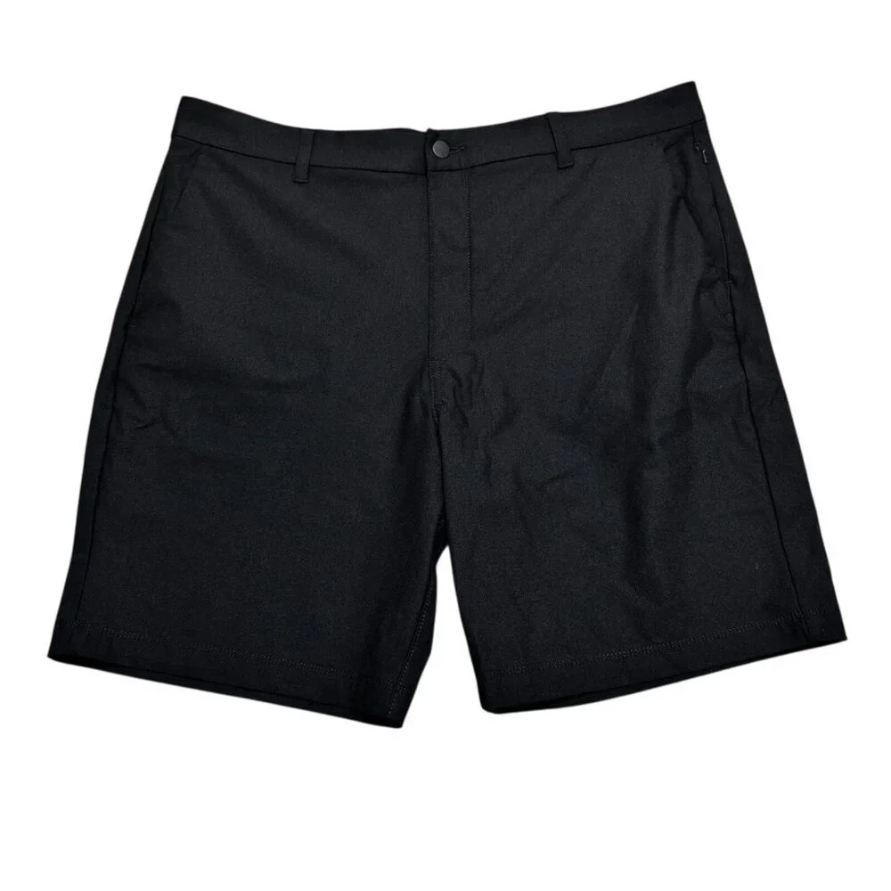 Members Mark Men 40 Benton Performance Shorts Black‎ Wrinkle Resistant Stretch